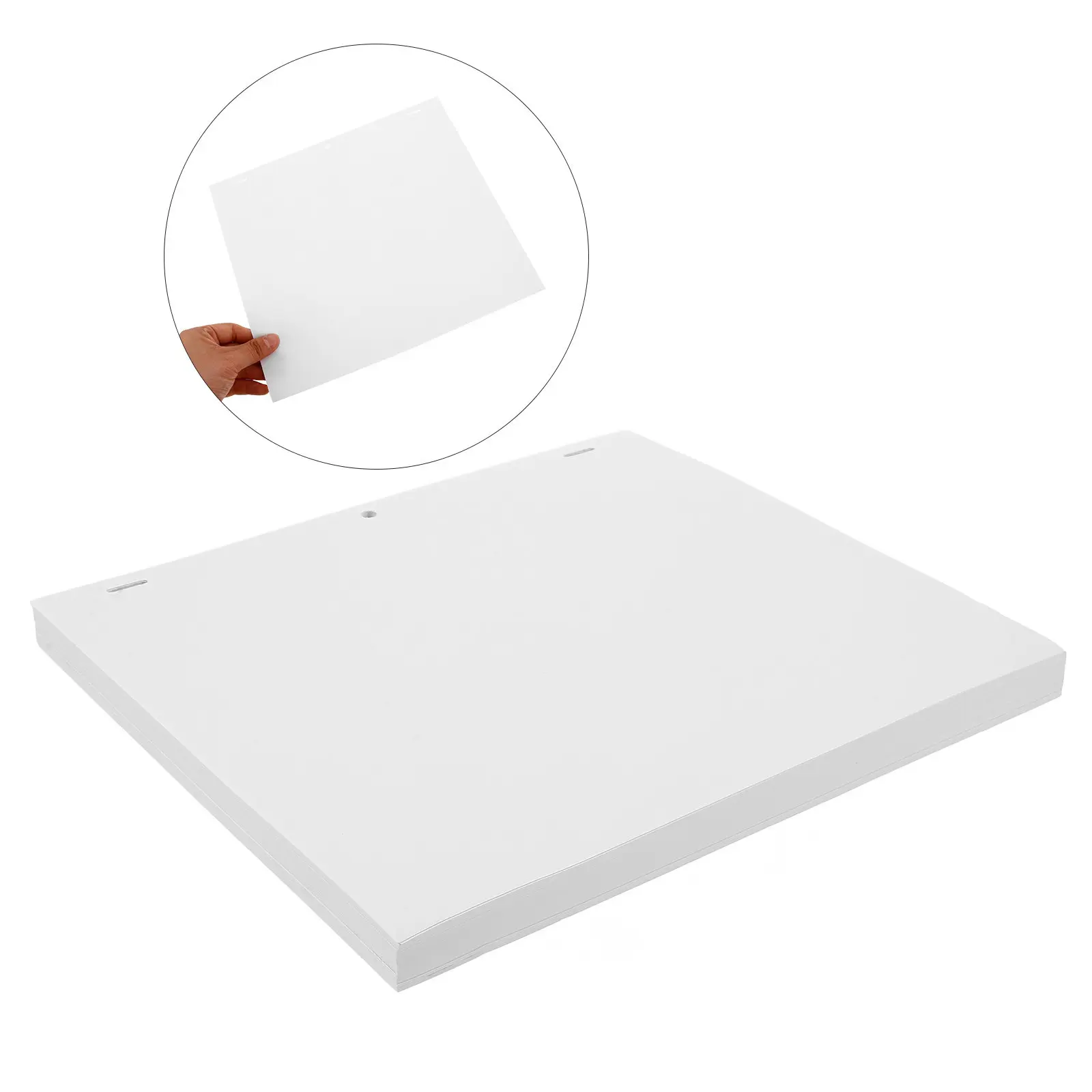 200Pcs Animation Position Paper Three-Hole Blank Drawing Paper for Artists Painting Sketching Art Supplies
