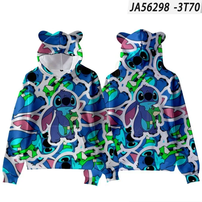 Dis stich Cartoon Jacke Tops Kawaii Katzen ohr Hoodies Japan Anime 3D Hoodie Männer und Frauen Harajuku Sweatshirt