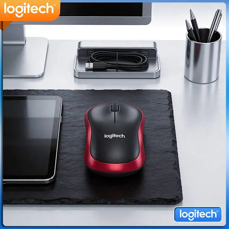 

Logitech M185 Crisp-Sensor Mouse 1000 DPI 2.4GHz 10m Range 12-Month Battery Nano Receiver Plug&Play Accessory Office Tool