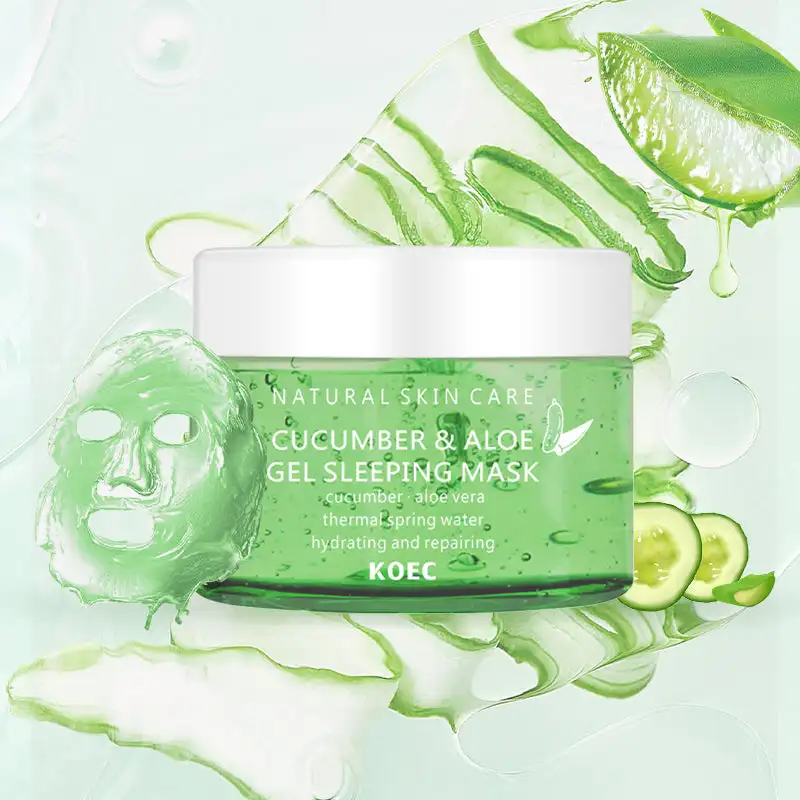

150 г KOEC огурец гель алоэ вера маска для сна увлажняющая восстанавливающая успокаивающая гиалуроновая кислота термопружинная вода натуральный экстракт