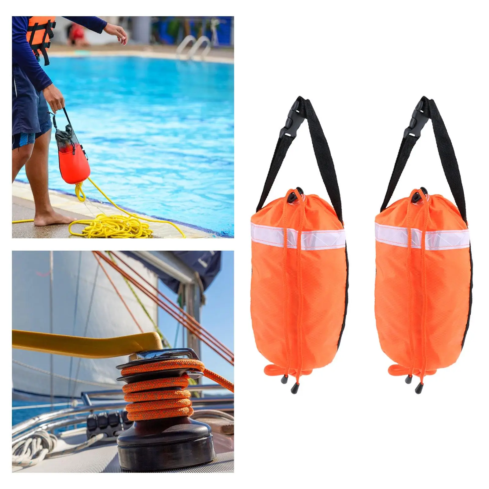 Water Throwable Rope Throw Bag 10mm Dia Rope Raft Kayaking Emergency Rope Ice Fishing Water Floating Rope Water Sports Throw Bag image 3