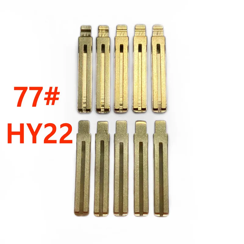 

10 pcs/lot #77 lishi HY22 Metal Blank Uncut Flip KD VVDI Remote Key Blade for Hyundai IX35 Kia SORANTO K5 Toyota REIZ