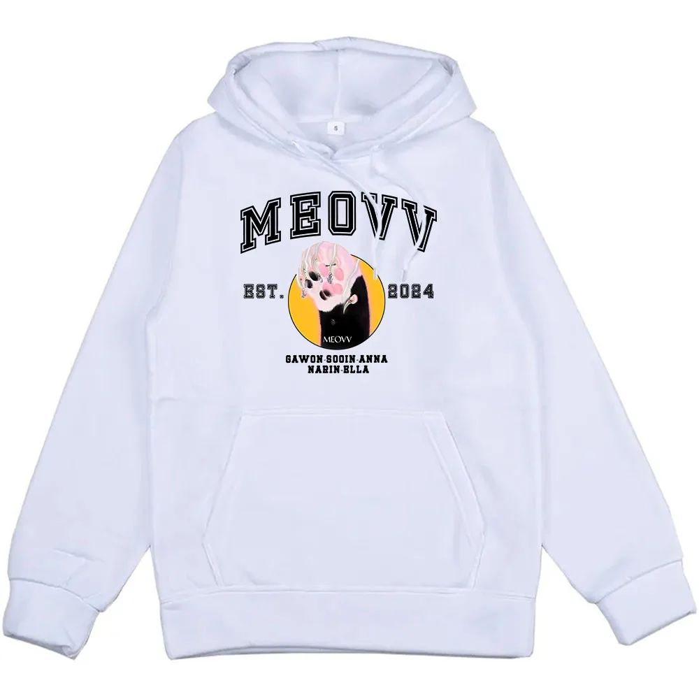 Meovv Est 2024 Girls' Band Hoodies Meow New Song Cartoon Print Sweatshirts Kawaii Graphic Clothes Sudaderas Hombre Long Sleeve