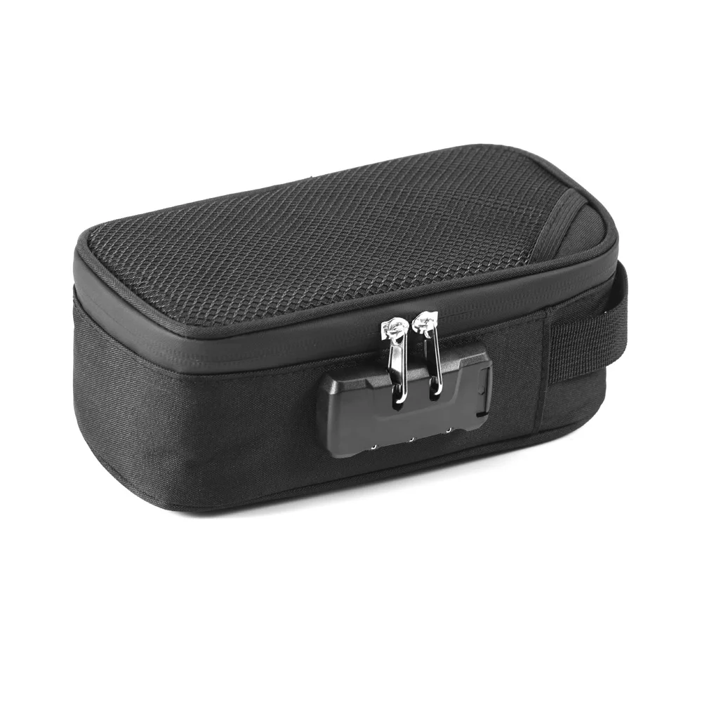 Odor Smell Proof Smoking Pipe Bag Tobacco Combination Lock Jar Bottle Case Carbon Lined Storage Travel 8x4x2.75 Inch