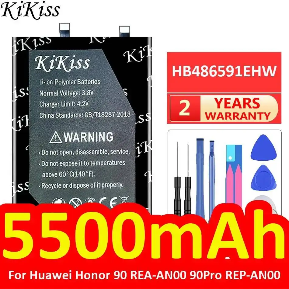 

HB486591EHW Быстрая зарядка для Huawei Honor 90 Rea-AN00 90Pro Rep-AN00, надежный источник питания, аккумулятор для мобильного телефона 5500 мАч
