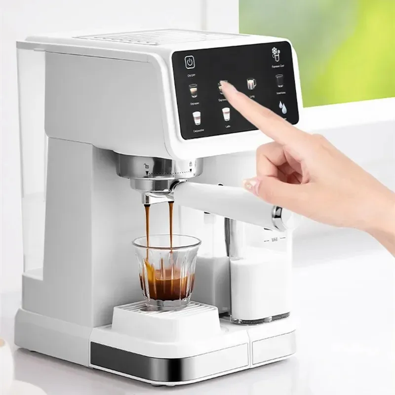 Touch Screen 20Bar Home Espresso Coffee Machine Automatic Coffee Brewer with Milk Frother Energy Saving Coffee Making Equipment