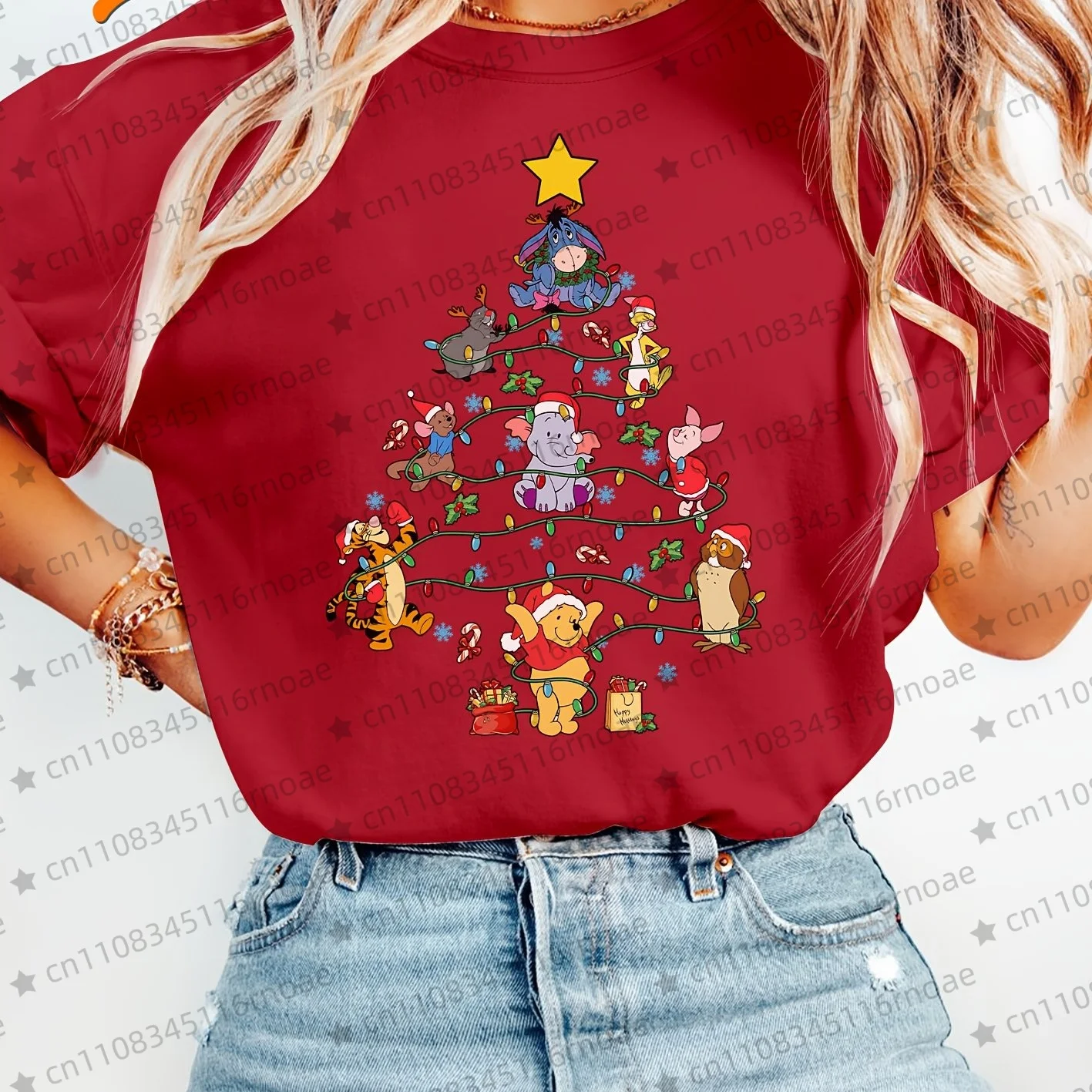 2026 High Quality Christmas Children/Adults Short Sleeved T-shirt Comfortable And Fashionable Street Wear Retro O-neck Top