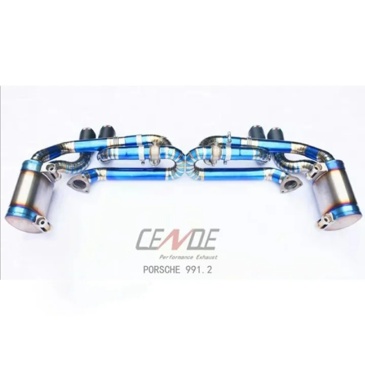 Full set cut out system pipe 991 exhaust 996 For porsche 997 turbo exhaust 911