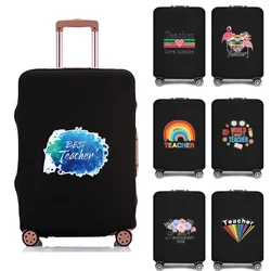 Luggage Protective Cover Protector Cover Teacher Print Travel Accessories Elastic Luggage Dust Cover Apply To 18''-28'' Suitcase
