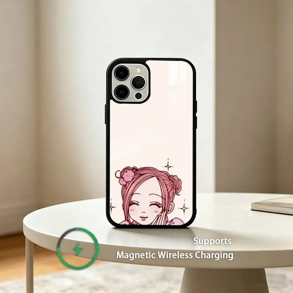 NANA Cute N-Nana K-Komatsu Phone Case For iPhone17,16,15,14,13,12,11 Plus,Pro Allows magnetic wireless charging