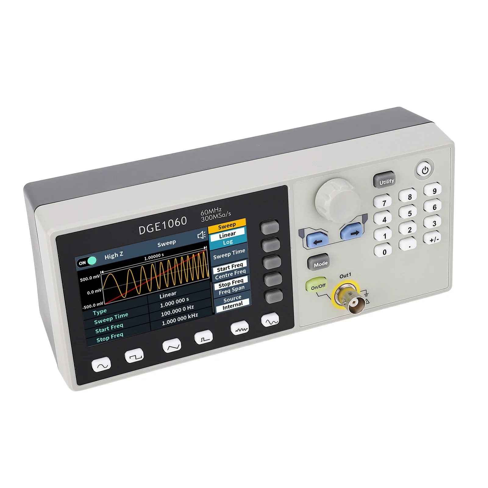 Single Signal Generator Variable Frequency Generator 60MHz Wide Amplitude Frequency Range Arbitrary Waveform Generator 100-240V