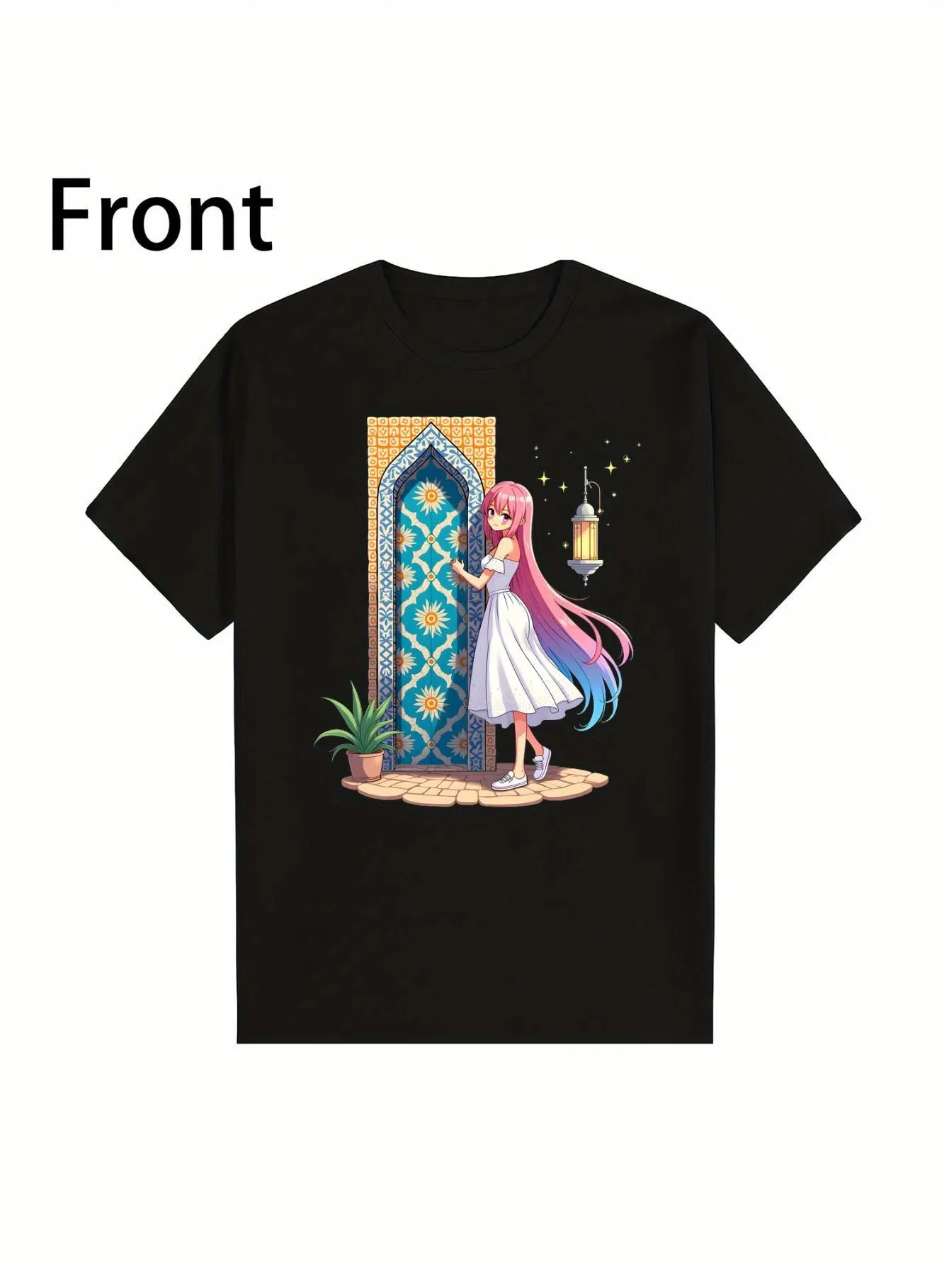 

Мужская 100-летняя футболка с рисунком единорога «Будинок» с принтом «Волшебный единорог и дом» Мягкая дышащая повседневная футболка с круглым вырезом с коротким рукавом Подходит для повседневной носки Фэнтези Тематическая одежда для взрослых Всесезонная 