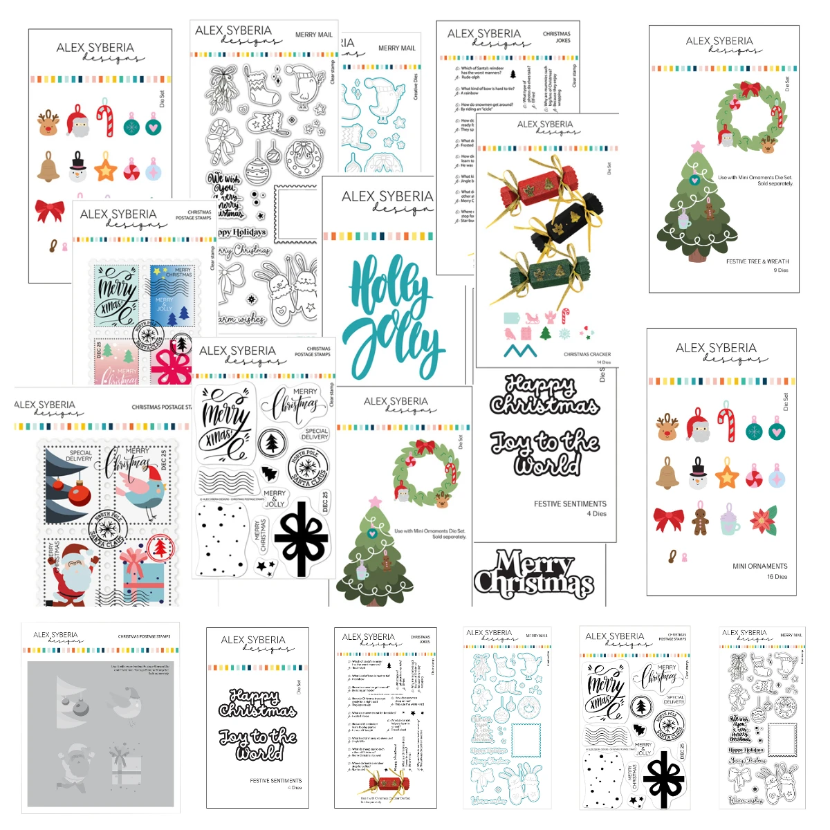 

Festive Tree & Wreath Die Set Christmas Holly Jolly Metal Cutting Dies Stamps Stencil Cut DIY Scrapbooking Paper Craft Album