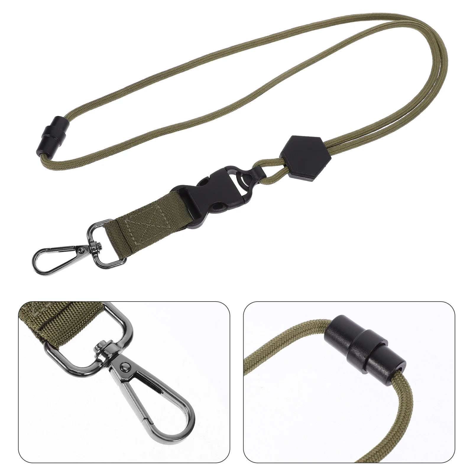 

Metal Hook Keychain Name Badge Lanyard ‎Polyester Fiber Lanyards Staff for Phone