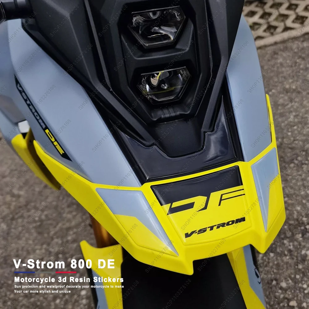 

For Suzuki V-Strom 800 DE 2023 3D Epoxy Resin Sticker Kit Waterproof Scratch-Resistant Motorcycle Front tip Protective Sticker