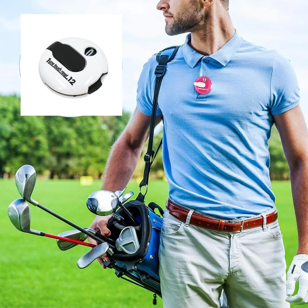 Golf Stroke Counter Mini Easy Reset Up to 12 Strokes Golf Score Counter For Golfer Gift Golf Strokes Golf Training Accessories