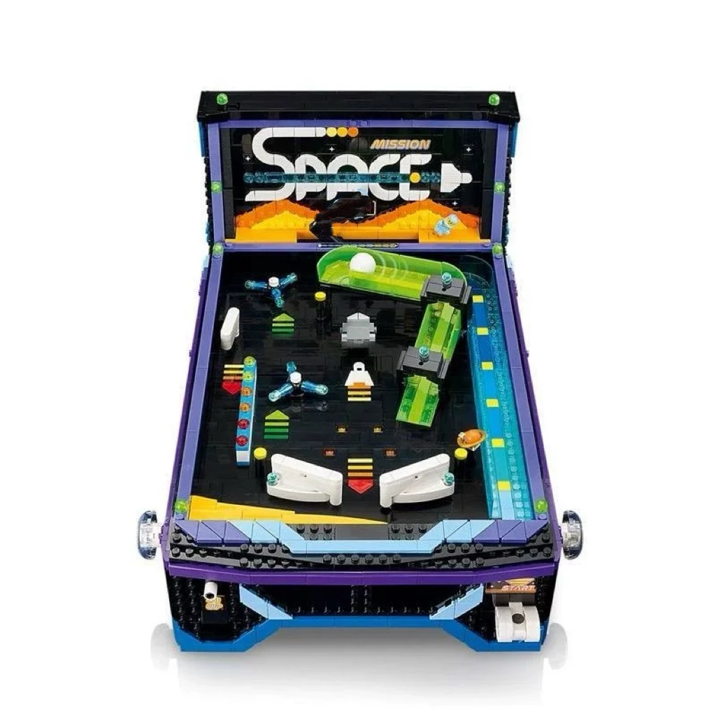 Retro Gaming Lego - 2026年新作 11374 レトロアーケードピンボールマシン 組み立てブロック テクニカルスペーステーマゲーム 組み立てブロックおもちゃ