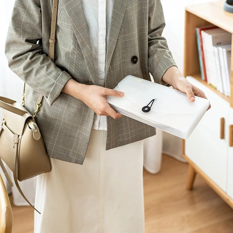 B5organ Bag File Folder Extension Wallet Bill Receipt File Sorting Organizer Filing Storage Bag Organ Bag For Home School Office