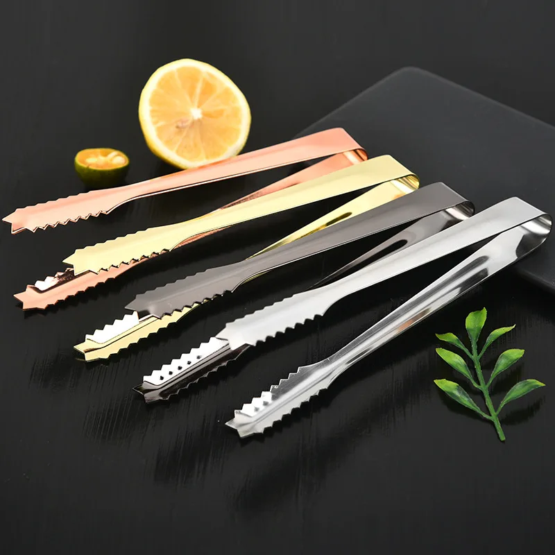 Premium 18/8 Stainless Steel Ice Tong with Teeth, 165mm/50g, Premium Barware / Tools, Cocktail Tools