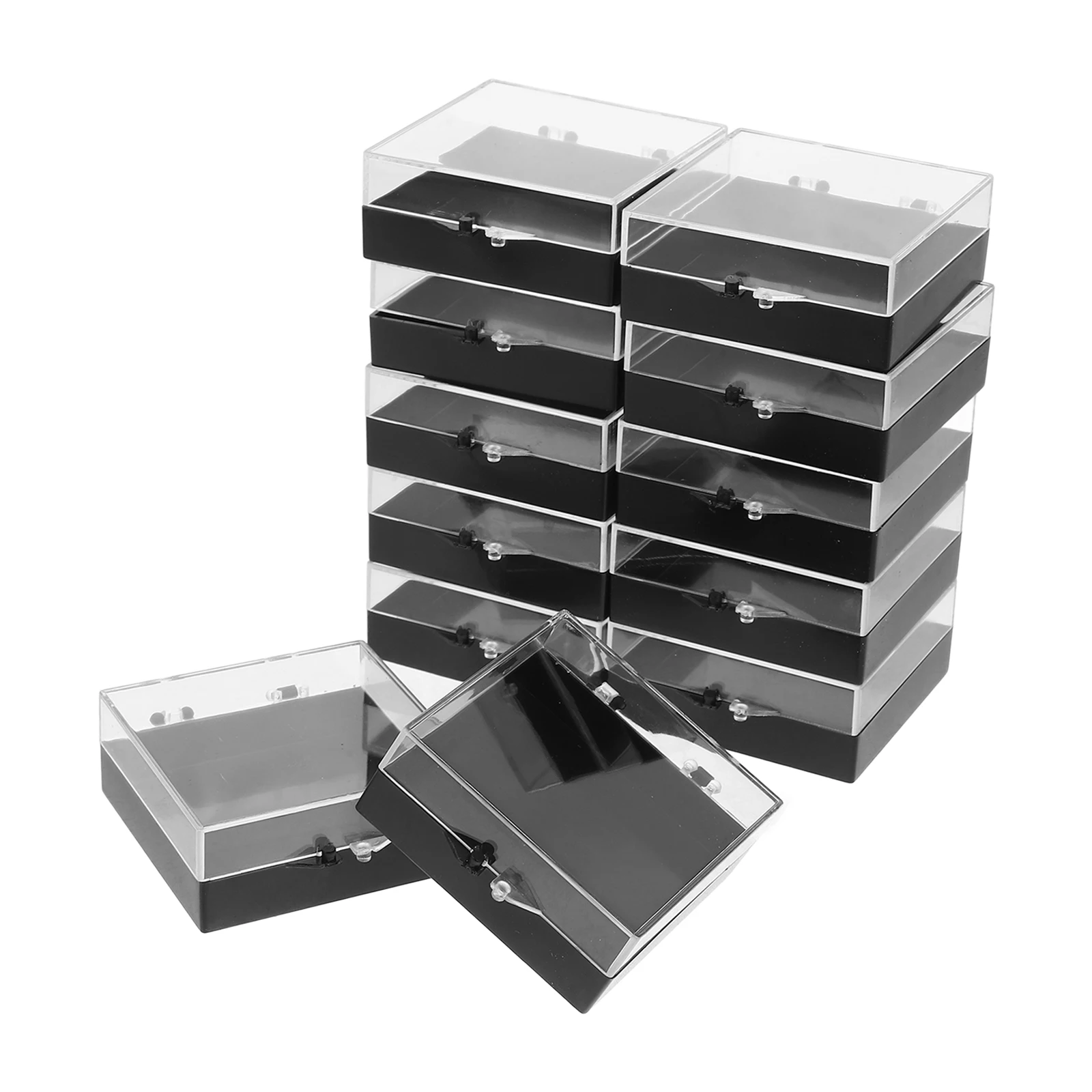 Abzeichen Kunststoff Box Brosche Display Pin Fall Ständer Halter Sammlung Lagerung Schmuck