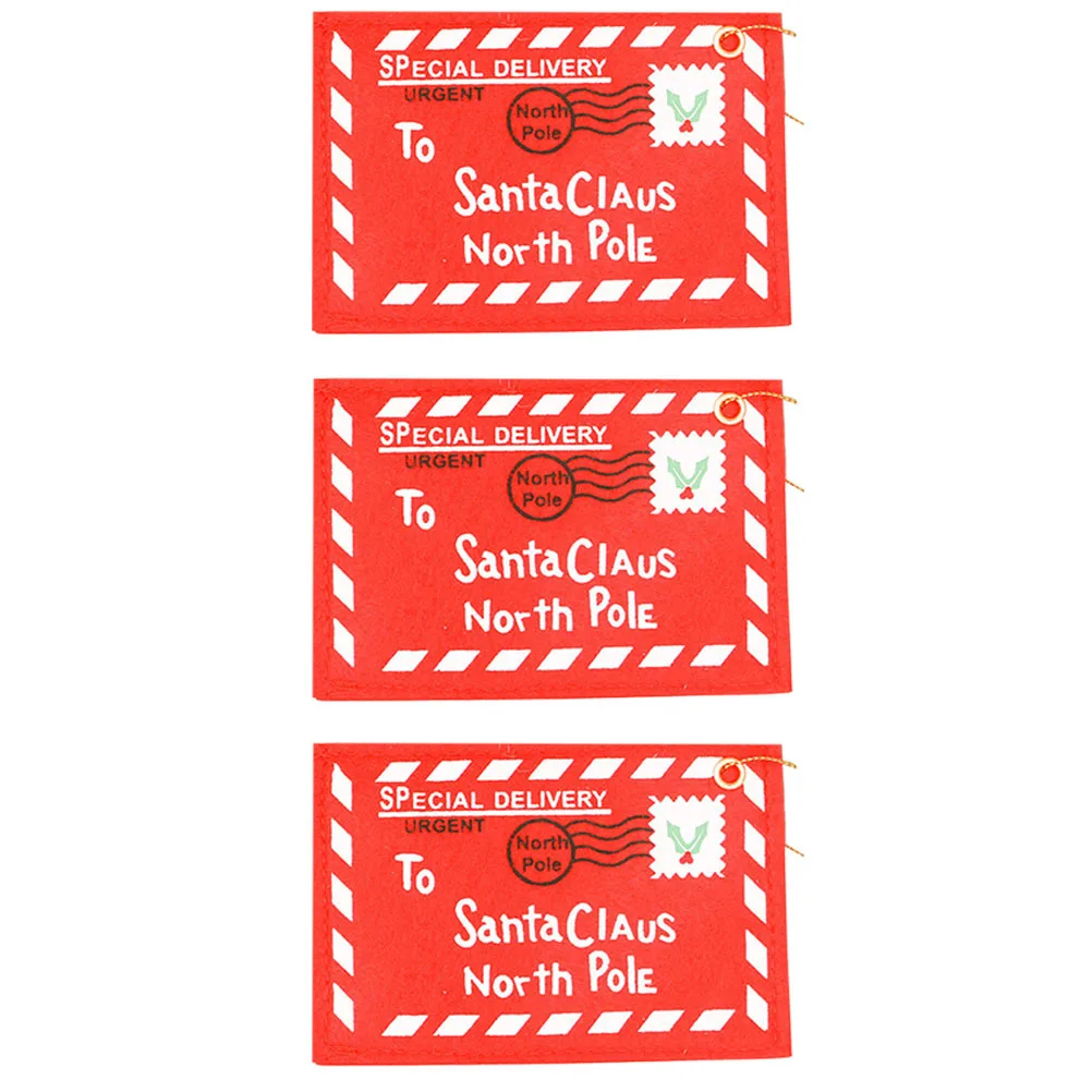 

3pcs Christmas Envelopes Santa Claus Fabric Gift Bags For Tree Ornaments Holiday Decorations Candy Chocolate Packaging Reusable