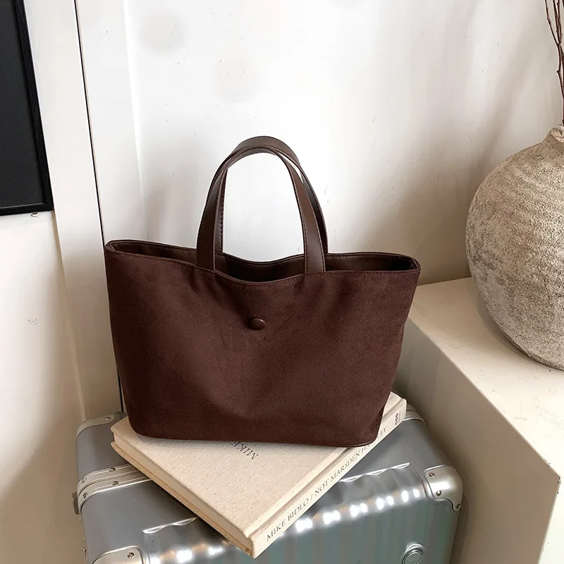 Large-Capacity Casual Tote Bag for Women New High-End Light Luxury Contrasting Color Personalized Nylon Handbag