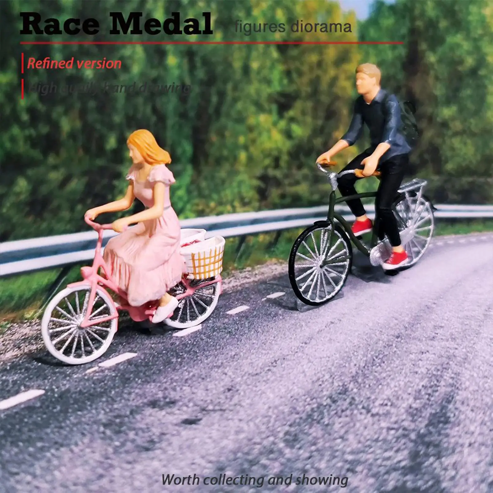 Figuras de personas pintadas a escala 1:64 de resina, diseño de escena de Diorama, personas pequeñas