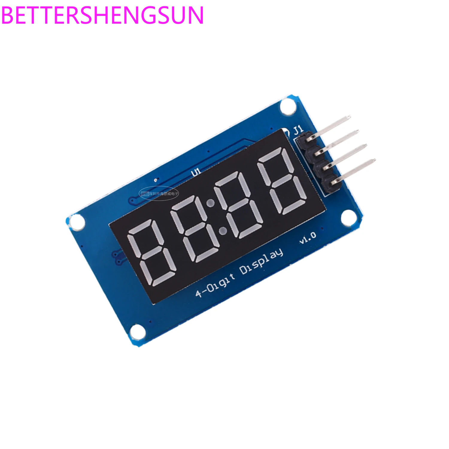 

TM1637 4-digit digital tube display module LED brightness adjustable with clock point building blocks