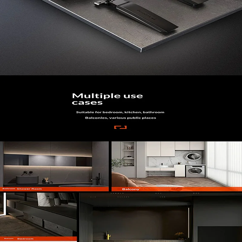 buffer silent hinge one-character full damping three-stage force wardrobe cabinet door spring hinge
