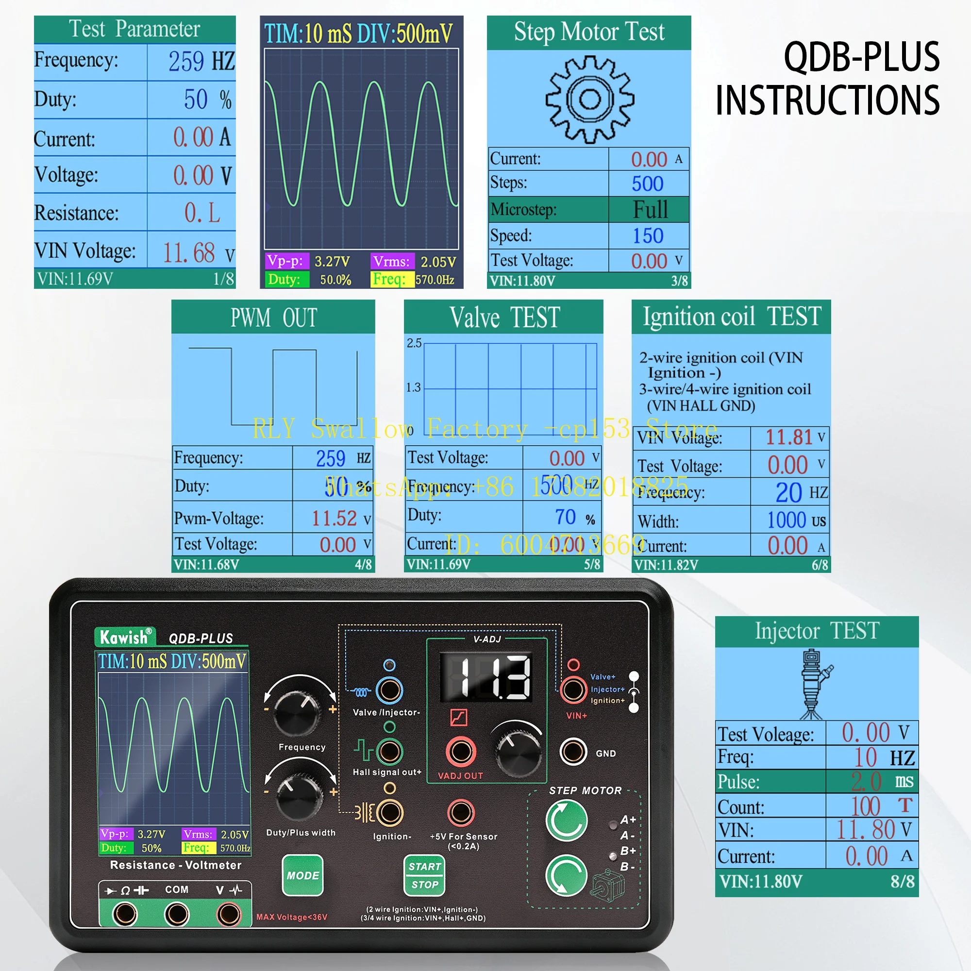 QDB-PLUS Mutilingual Auto Diag - Stepper Motor recension och pris