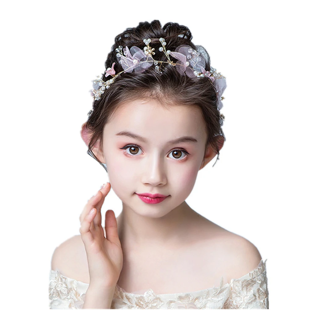 

Pink Hair Band Bridal Accessories Wedding Headpiece Pearl Beads Elegant Style Lightweight Comfortable Bridesmaid Party Prom Hair