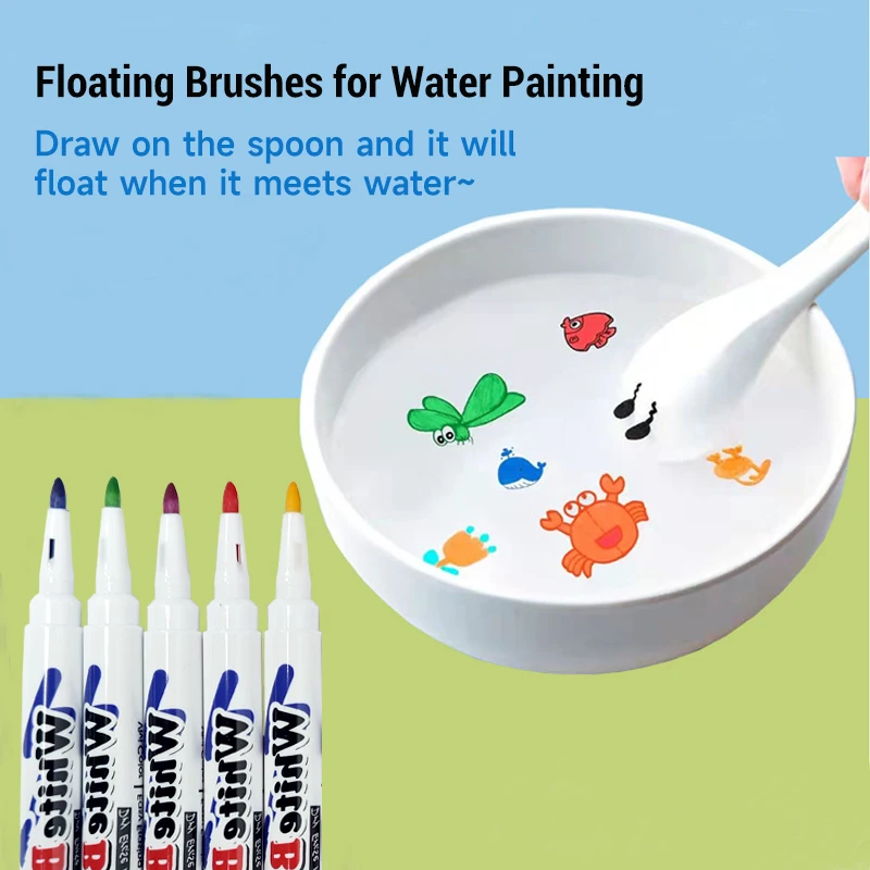 Magical Water Painting Pen Water Floating Doodle Pen Children Early Education Puzzle DIY Art Graffiti Painting Learning Toy Gift
