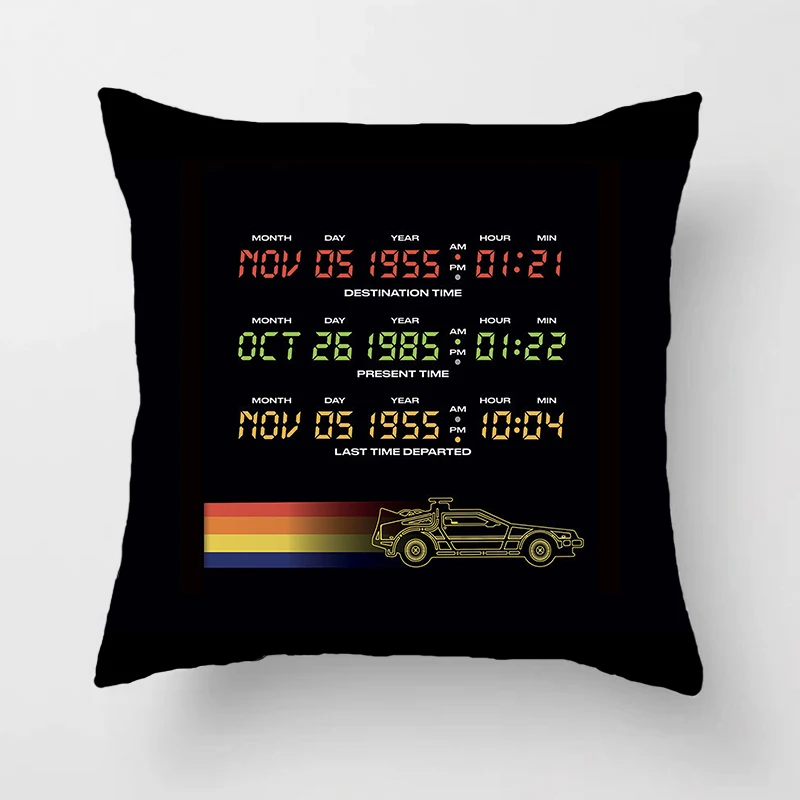 Time Circuits Cushion Cover for Sofa Pillow Case Cover Seat Car Throw Pillowcase For Home Decorative 183