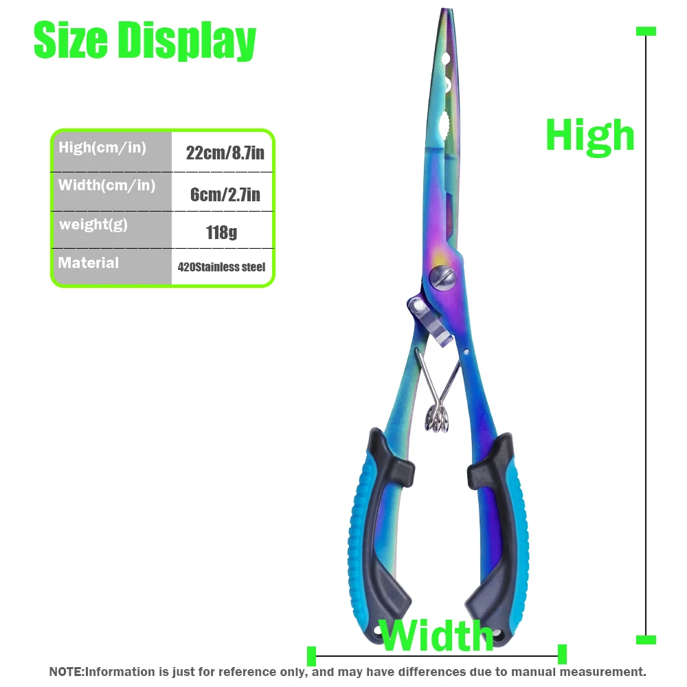 Lengthening Multifunctional Fishing Pliers 420 Stainless Steel Tackle Gear Scissors Hooks Remover Sea Outdoor Tools Line Cutter