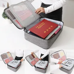 Document Organizer Briefcase A4 Folder Holder Men Women's Bag Cover Purse Passport Home Travel Safe Functional File Storage Case