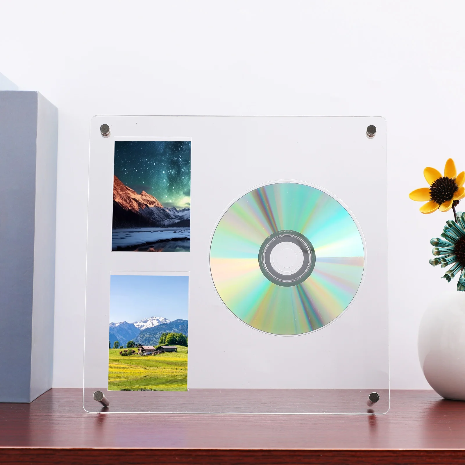 

CD Display Stand Album Frame Booklet Three Piece Suit Racks Storage Acrylic Frames Holder