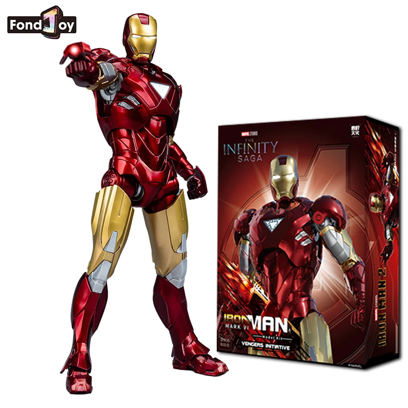 Fondjoy The Avengers Iron Man MK6 Zabawka do montażu Iron Man Model 15 cm Materiał ABS Figurki akcji w skali 1/12 Zabawka dla chłopców Prezent urodzinowy