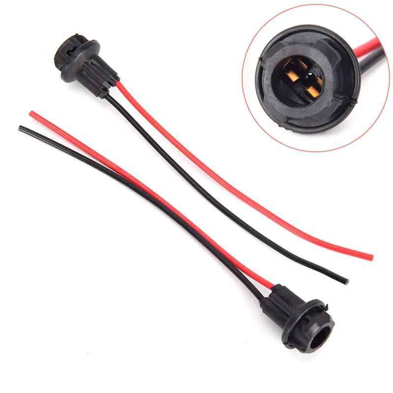 T10 W5W Socket Marker Instrument Lights Holder Connector Wire Bulb Soft Rubber Harness Replacement Car Parts ﻿