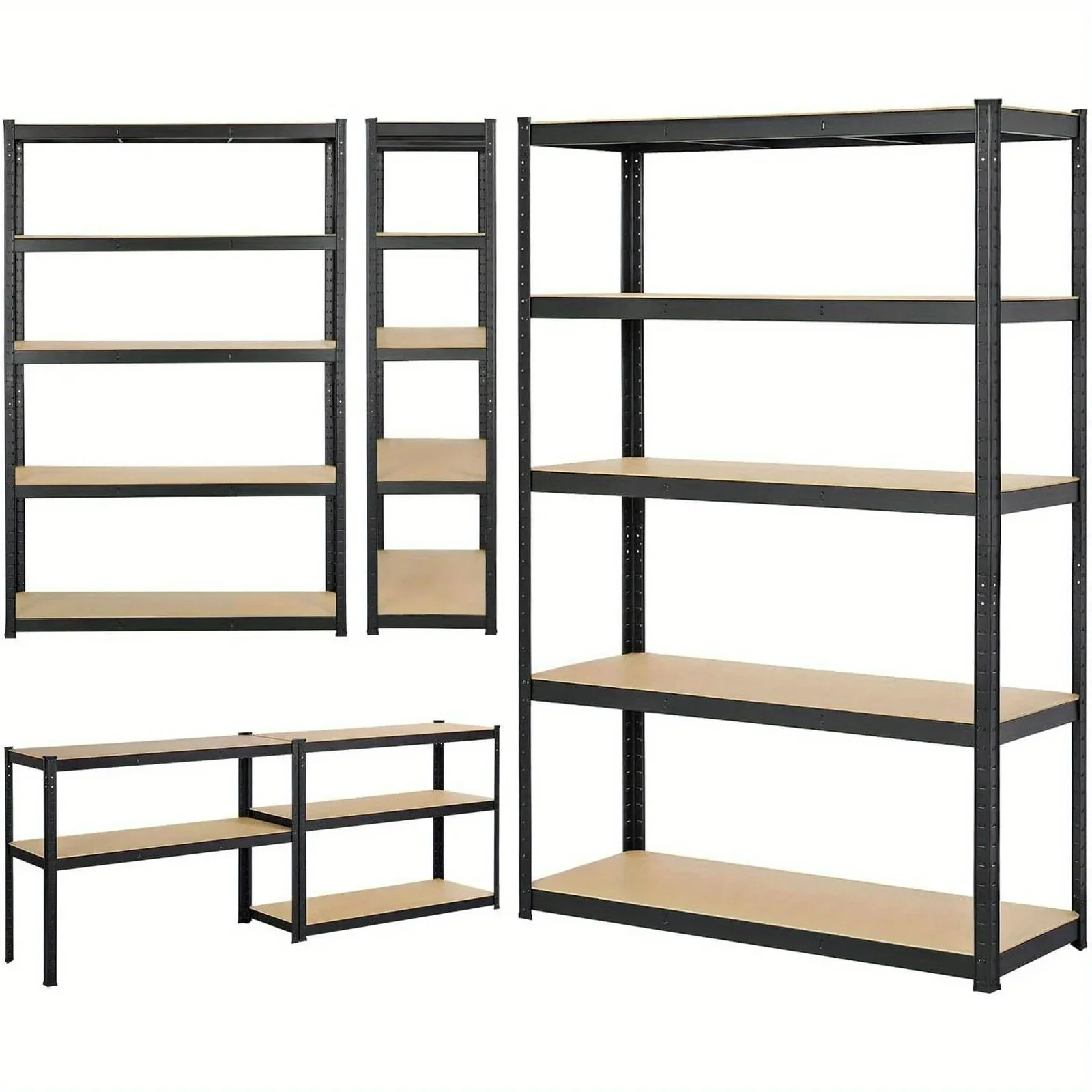

Металлические стеллажи для хранения Heavy Duty Metal Muscle Rack, 43 дюйма (ширина) x 18 дюймов (глубина) x 71 дюйм (высота), 5 полок, для гаража