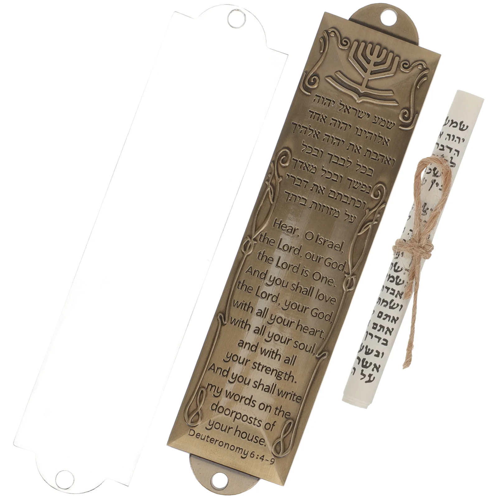 Embellishments for Crafts Religious Holy Scroll House Mezuzah Metal Catholic Decor Symbols Adorn Man