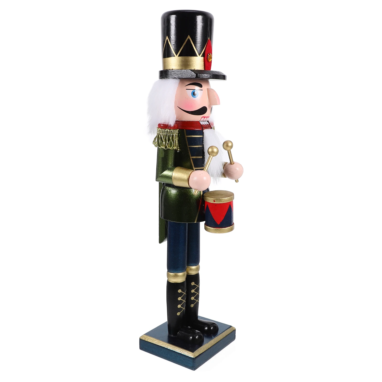 

Wooden Nutcracker Statue 38cm Christmas Home Decor Tabletop Ornament Craft Gift Desktop Nutcracker Decor Idea Mini Model