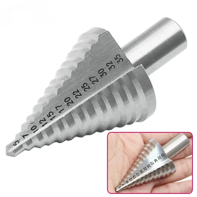 5-35MM High Speed Steel Step Drill Bit Wood Metal Drilling Bit HSS Power Tools Hole Cutter Industrial Reamer Tool Accessories
