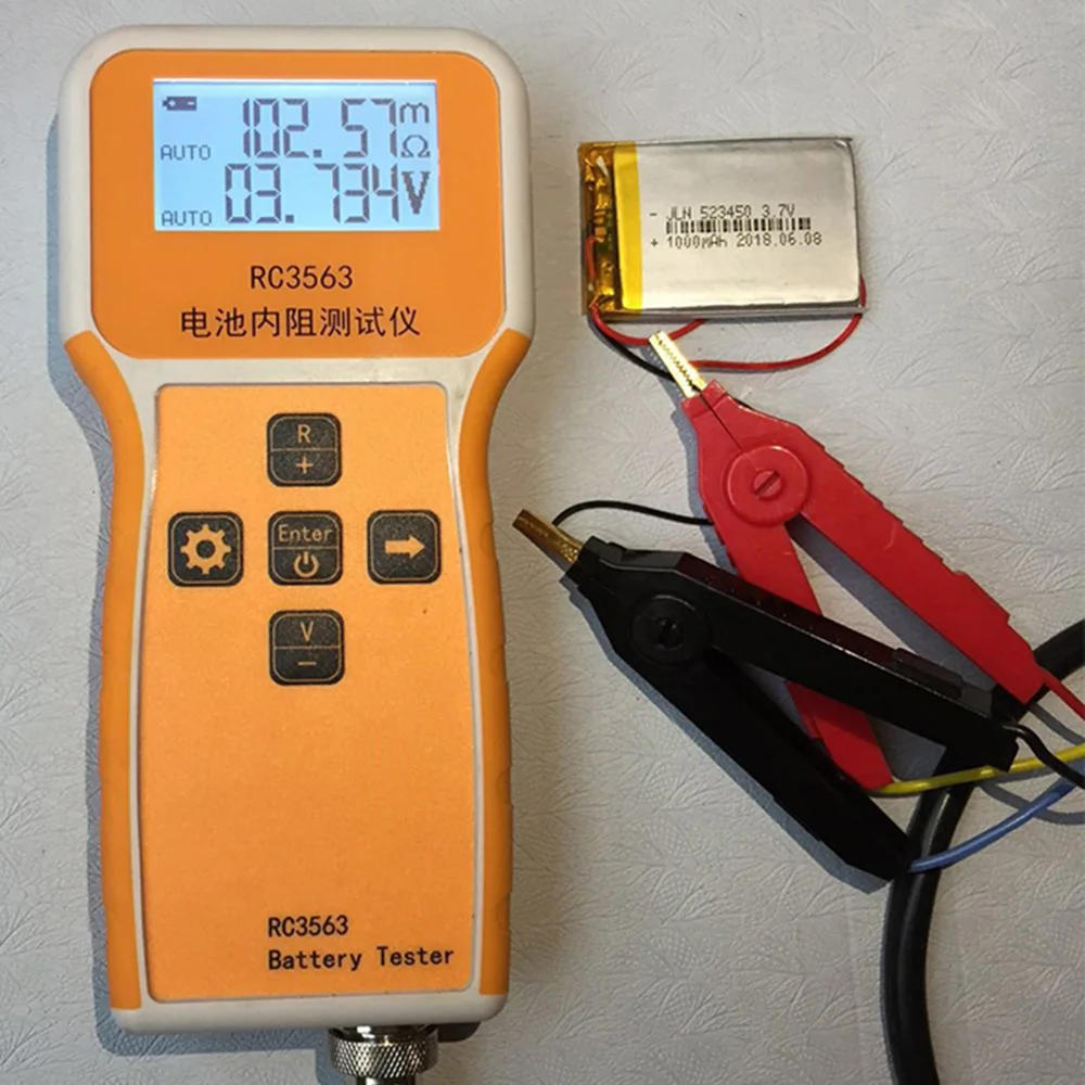 Hochwertiger Messkopf Kaiwener Clip RC3563 Batteriespannungs- und Innenwiderstandsmessgerät Echter 4-Draht 18650 Lithium-Batterietester – Detail 5