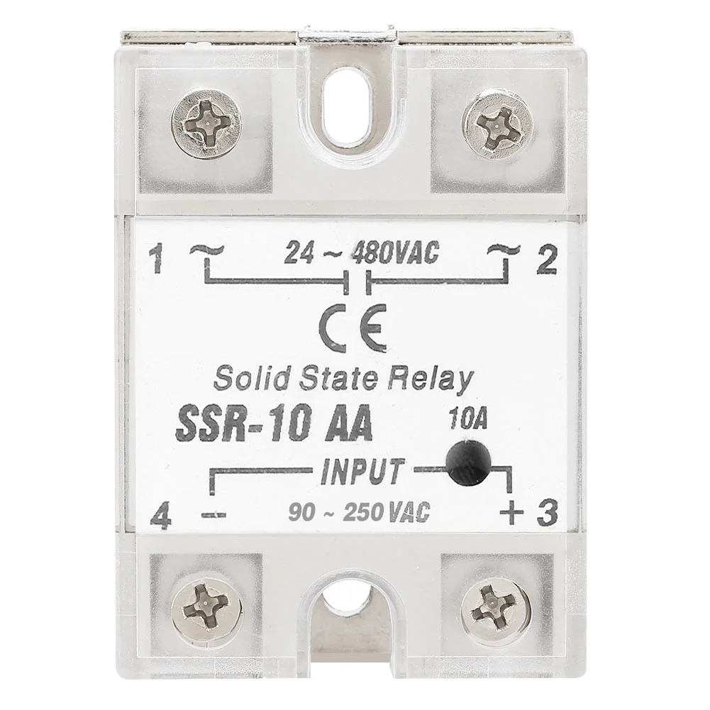 SSr  10 AA 10A Solid State Relay Module SSR AC-AC Input 90-250V AC Output 24-480V AC