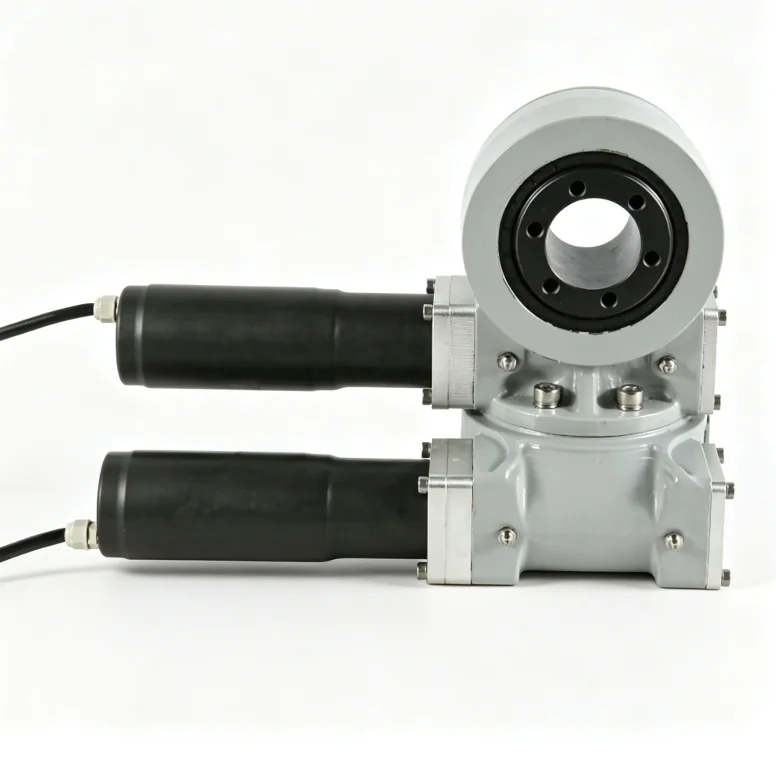 SVH3 Dual Axis Slewing Drive With 24V DC Motor Reducer, Rotary Drive Actuator For Solar Panel Tracking System