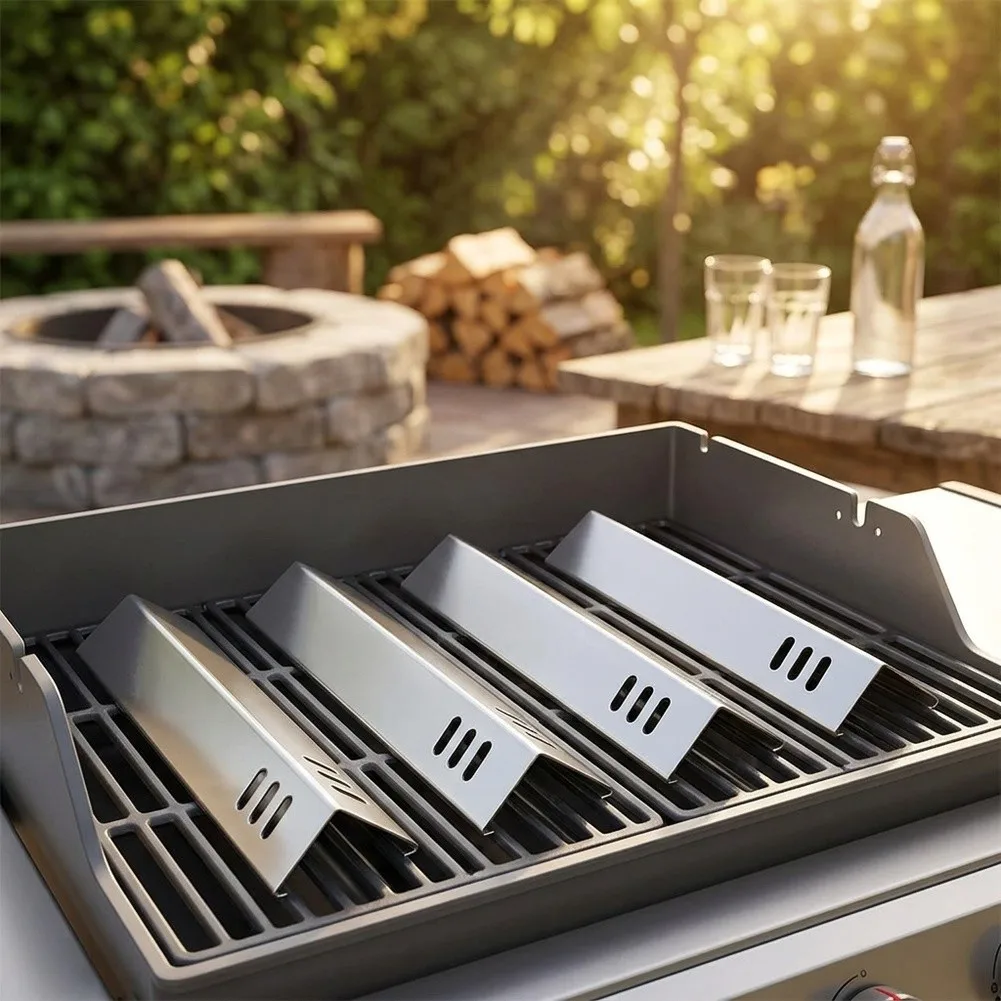 As Shown Stainless Steel Heat Plates Efficient Heat Management For Grilling Grill Accessories Bbq Burner Protectors