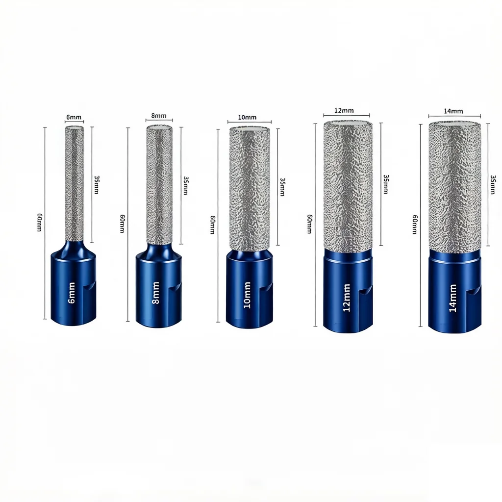 For M10 Thread Angle Grinder Drill Bit Set Dry Drilling For Marble Granite Glass For Tile Quartz Stone Hole Opener Power Tool Ac