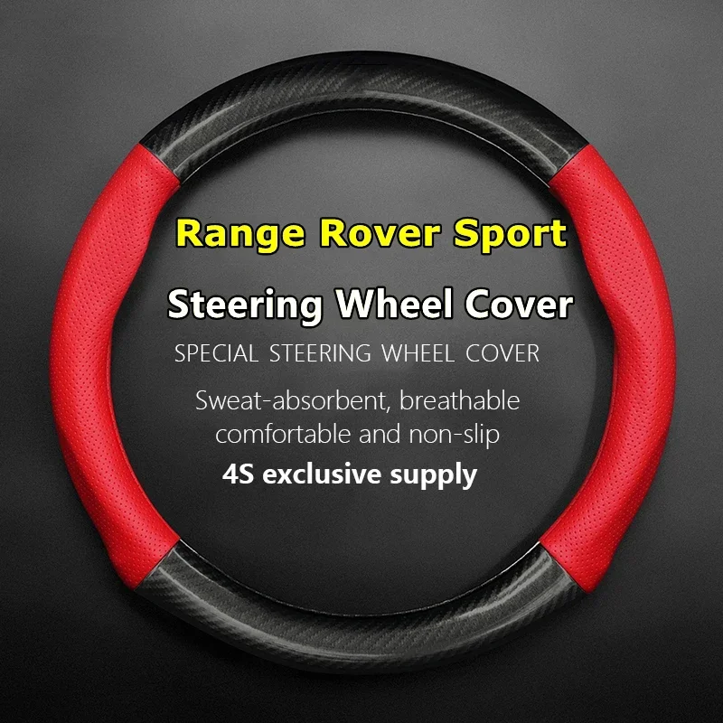 No Smell Thin For Range Rover Sport Steering Wheel Cover Leather Fit 3.0 5.0 SC V6 SE 2.0 GTDi HSE SDV6 HST SVR 2016 2017 2018