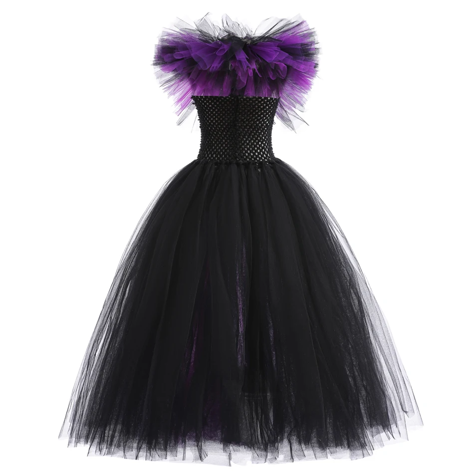 Kids Cosplay Princess Dress Girls Halloween Witch Masquerade Party Clothes Children Carnival Disguise Sleeveless Costumes