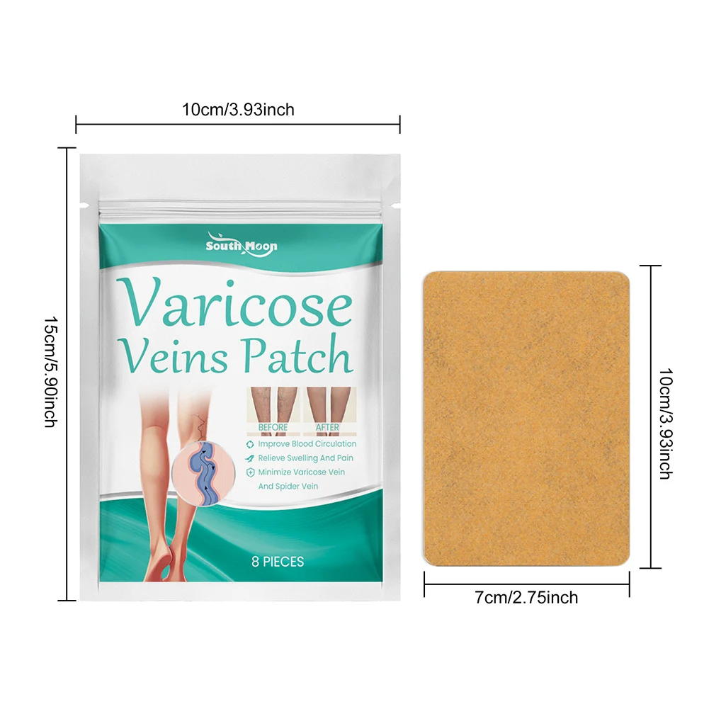 8pcs/Box Vein Target Patch Varicose Veins Treatments For Leg Natural Ingredients Leg Treatments For All Skin Types view 6